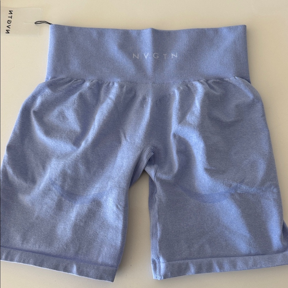 NVGTN periwinkle contour seamless shorts Light Blue Shorts